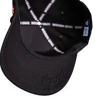 Utah Utes Black Stadium Patch Woodn Grail Snapback Hat