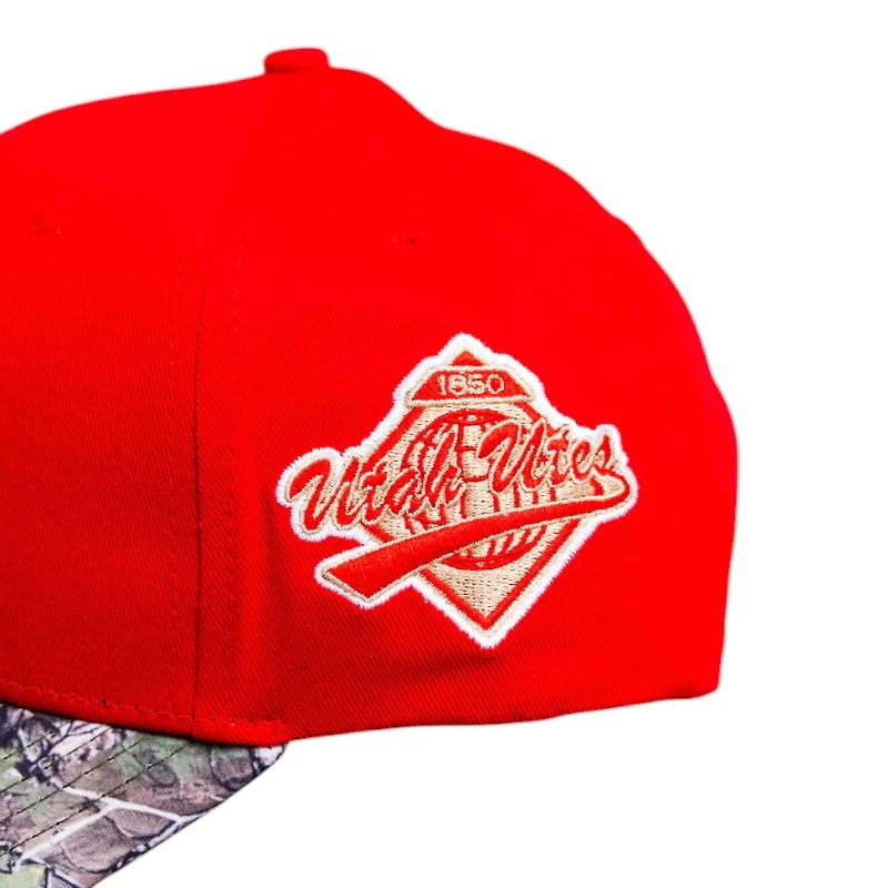 Utah Utes Red and Camo The U Woodn Grail Snapback Hat