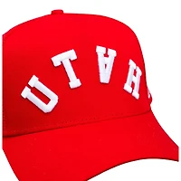 Utah Utes Red Mesh Trucker Woodn Grail Snapback Hat