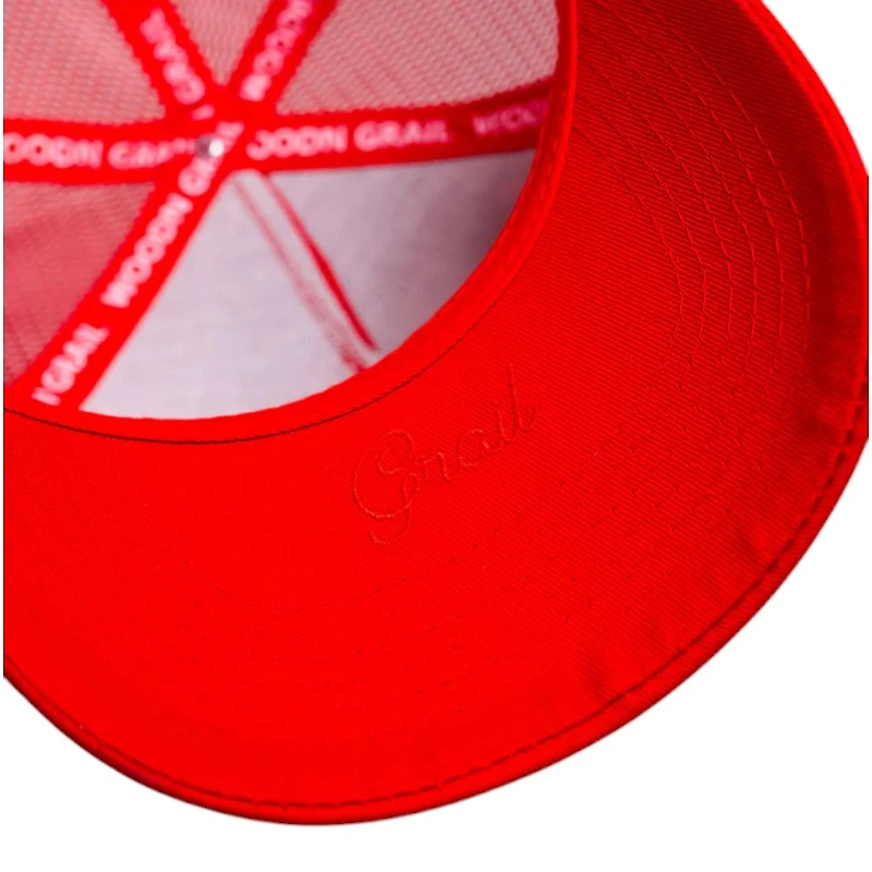 Utah Utes Red Mesh Trucker Woodn Grail Snapback Hat