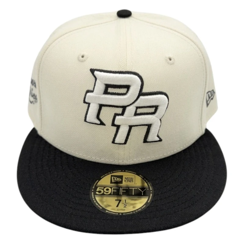 Puerto Rico Chrome and Black Camo Script Patch WBC New Era 59FIFTY Fitted Hat