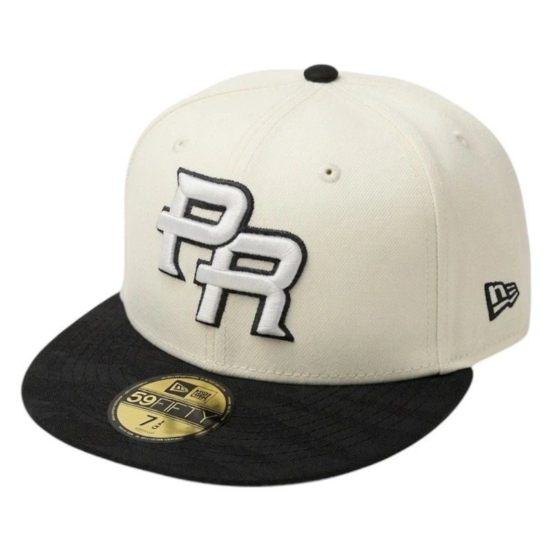 Puerto Rico Chrome and Black Camo Script Patch WBC New Era 59FIFTY Fitted Hat