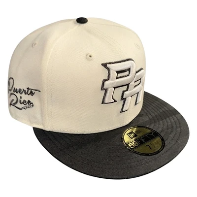 Puerto Rico Chrome and Black Camo Script Patch WBC New Era 59FIFTY Fitted Hat