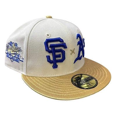 San Francisco Giants x Oakland Athletics Chrome and Metallic Gold Battle of the Bay Patch New Era 59FIFTY Fitted Hat