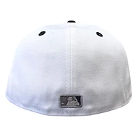 Los Angeles Dodgers Optic White and Black Camo Logo New Era 59FIFTY Fitted Hat