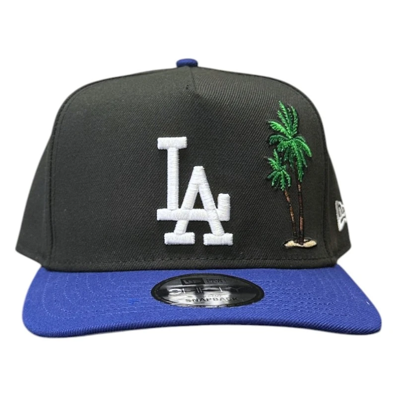 Los Angeles Dodgers Black and Royal Palm Tree New Era 9FIFTY A-Frame Snapback Hat