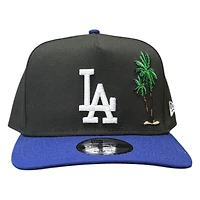 Los Angeles Dodgers Black and Royal Palm Tree New Era 9FIFTY A-Frame Snapback Hat