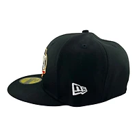 Los Angeles Dodgers Black "Night Series" Locker Room 2025 WS Champions Patch UV New Era 59FIFTY Fitted Hat