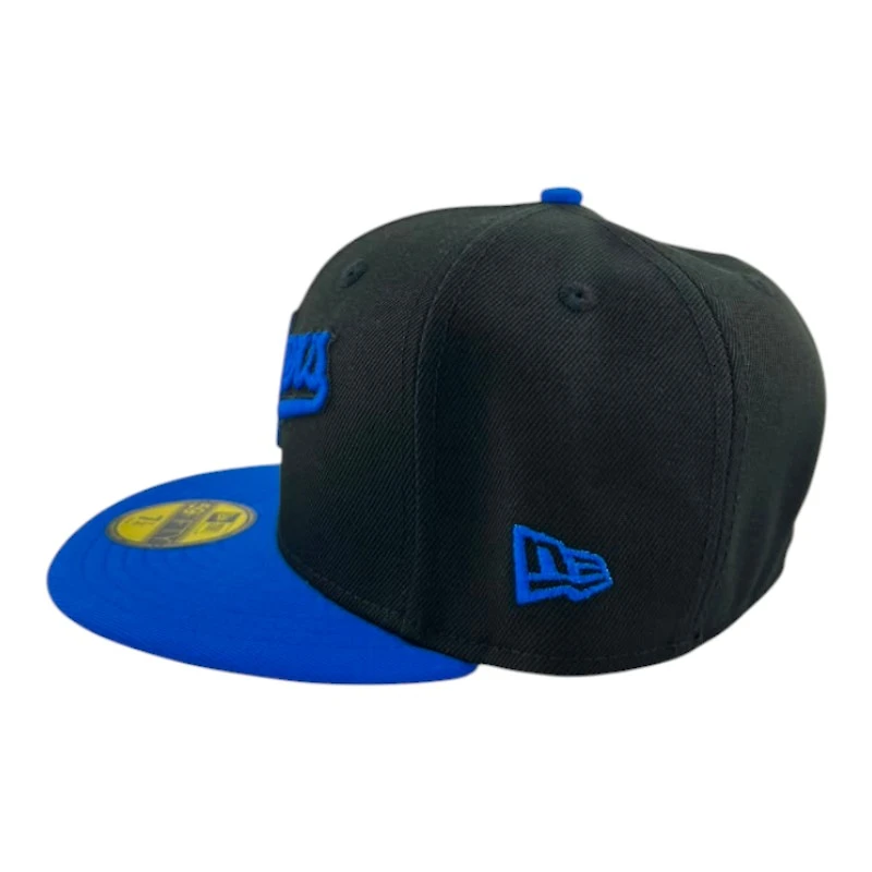 Los Angeles Dodgers Black and Royal Script Lantern Patch Gray UV New Era 59FIFTY Fitted Hat