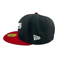 Los Angeles Dodgers Black and Red Script Lantern Patch Gray UV New Era 59FIFTY Fitted Hat