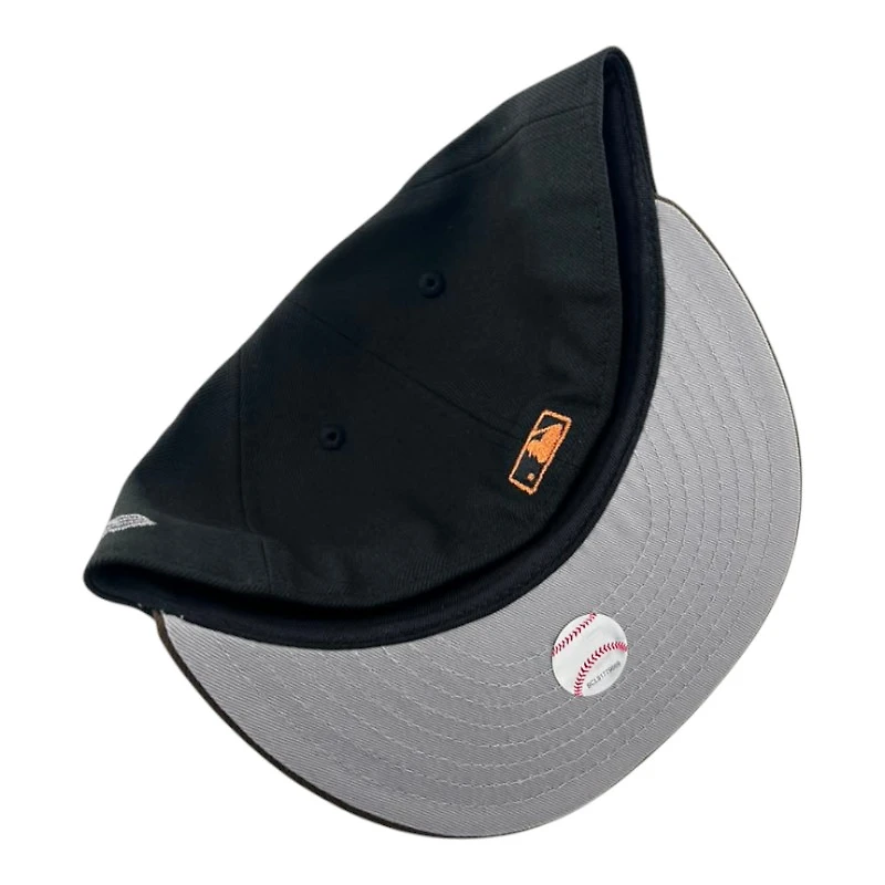 Los Angeles Dodgers Black and Walnut Script Lantern Patch Gray UV New Era 59FIFTY Fitted Hat
