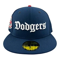 Los Angeles Dodgers Blue Oceanside Old English 1942 ASG Patch Realtree UV New Era 59FIFTY Fitted Hat