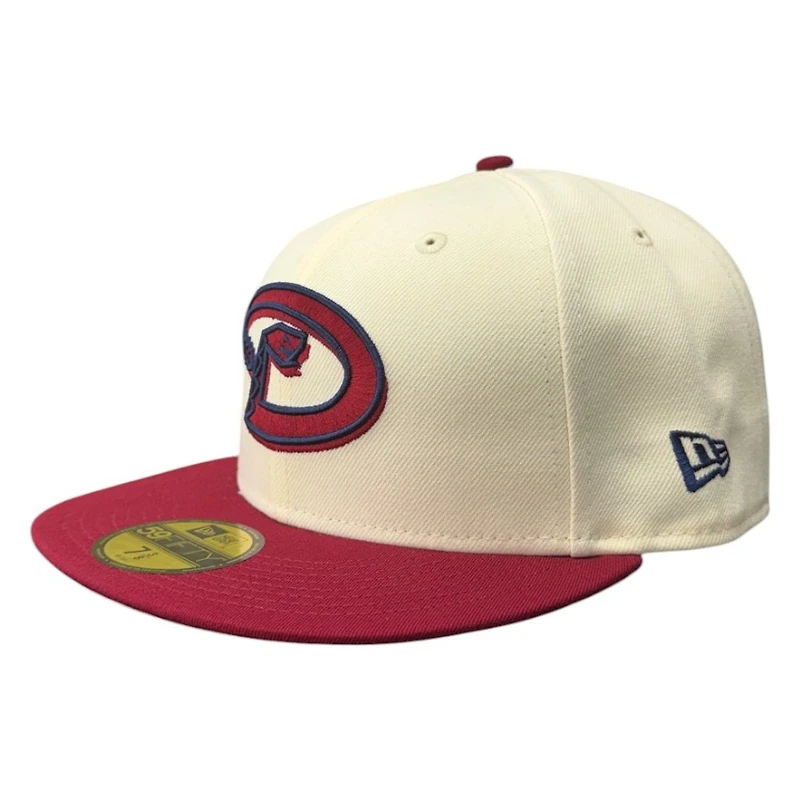 Arizona Diamondbacks Chrome and Cardinal Red 1998 Inaugural Season Patch New Era 59FIFTY Fitted Hat