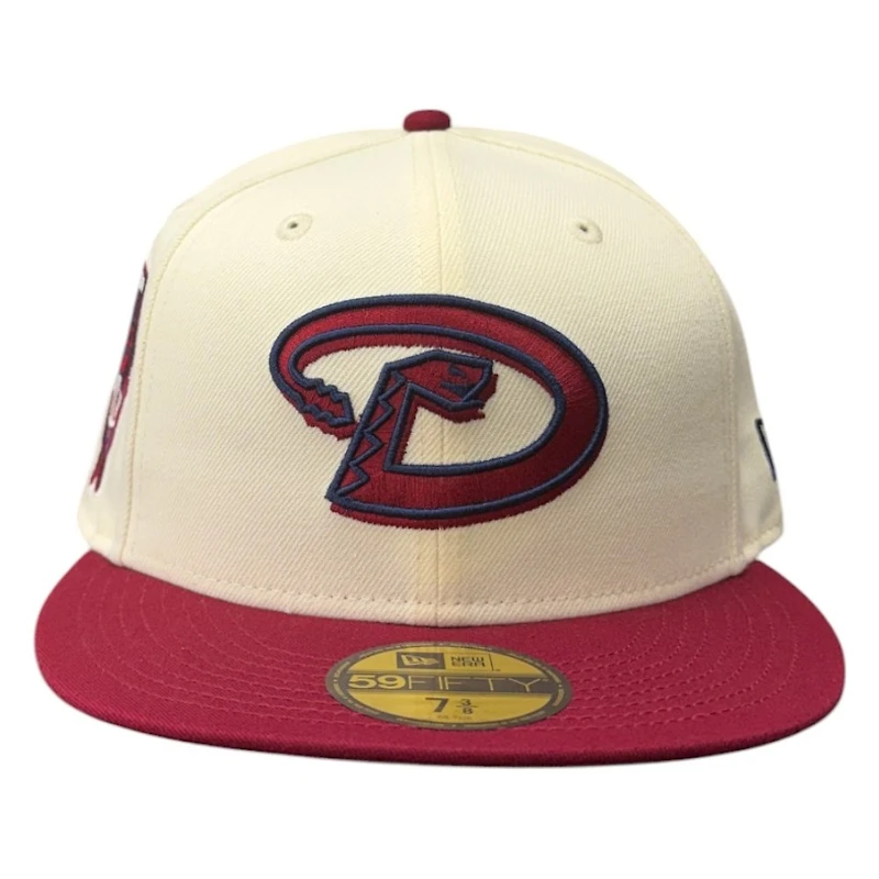 Arizona Diamondbacks Chrome and Cardinal Red 1998 Inaugural Season Patch New Era 59FIFTY Fitted Hat