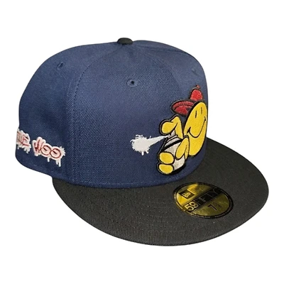 Worcester Red Sox Navy and Black The Woo Patch Gray UV New Era 59FIFTY Fitted Hat