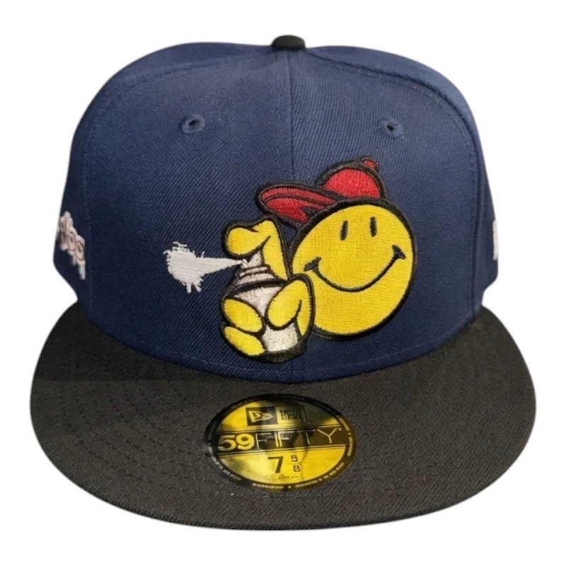 Worcester Red Sox Navy and Black The Woo Patch Gray UV New Era 59FIFTY Fitted Hat