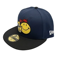 Worcester Red Sox Navy and Black The Woo Patch Gray UV New Era 59FIFTY Fitted Hat