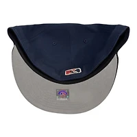 Worcester Red Sox Navy and Black The Woo Patch Gray UV New Era 59FIFTY Fitted Hat