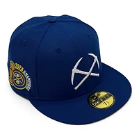 Denver Nuggets Light Royal Leon the Lab Serbia 2023 Champions Patch Green UV New Era 59FIFTY Fitted Hat