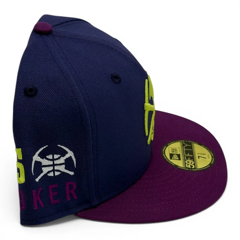 Denver Nuggets New Orchid Sparkling Grape 2T Leon the Lab Jokic Patch Lavender UV Era 59FIFTY Fitted Hat