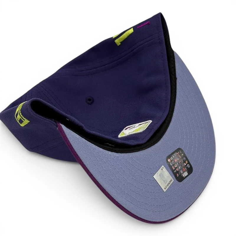Denver Nuggets New Orchid Sparkling Grape 2T Leon the Lab Jokic Patch Lavender UV Era 59FIFTY Fitted Hat