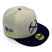 Denver Nuggets Chrome Purple 2T Leon the Lab Aaron Gordon AG Patch Lime Green UV New Era 59FIFTY Fitted Hat