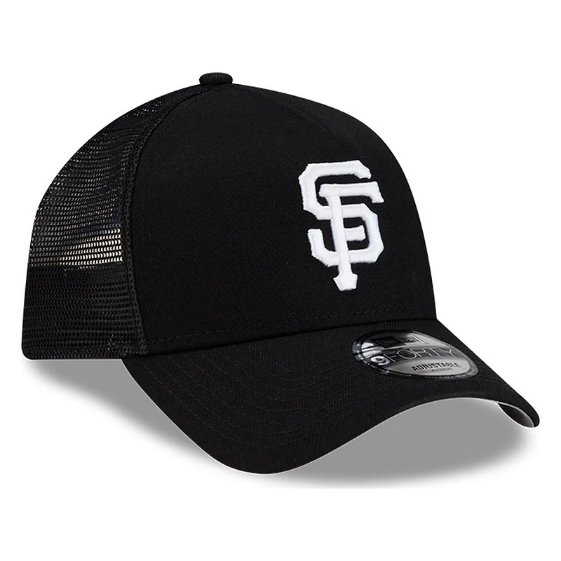 San Francisco Giants Black Trucker City Script New Era 9FORTY A-Frame Snapback Hat