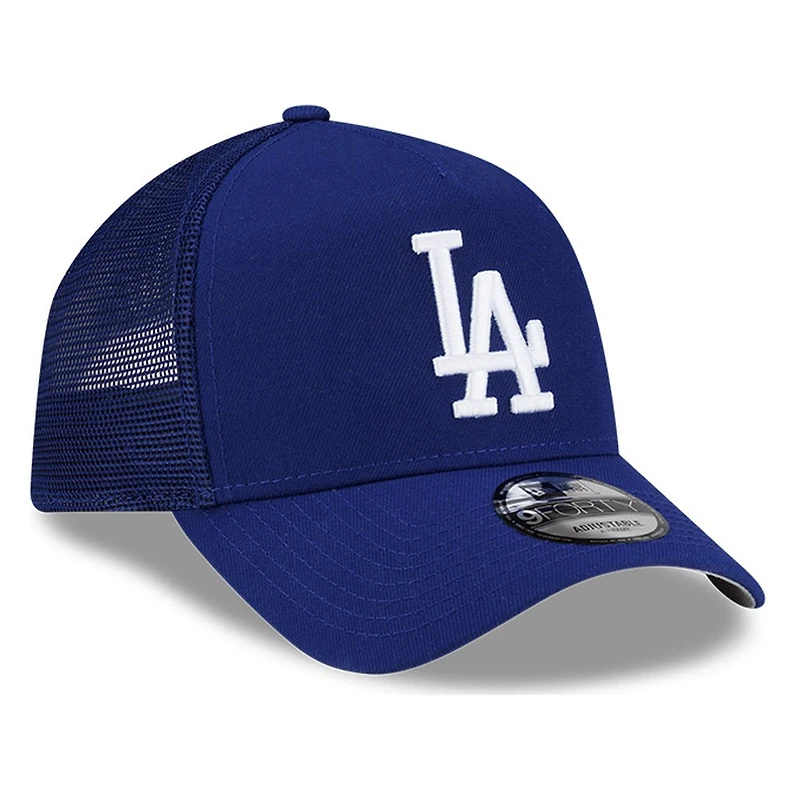 Los Angeles Dodgers Royal Blue Trucker City Script New Era 9FORTY A-Frame Snapback Hat