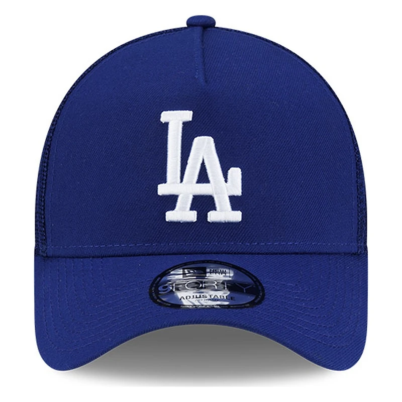 Los Angeles Dodgers Royal Blue Trucker City Script New Era 9FORTY A-Frame Snapback Hat
