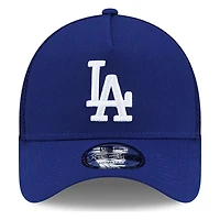 Los Angeles Dodgers Royal Blue Trucker City Script New Era 9FORTY A-Frame Snapback Hat