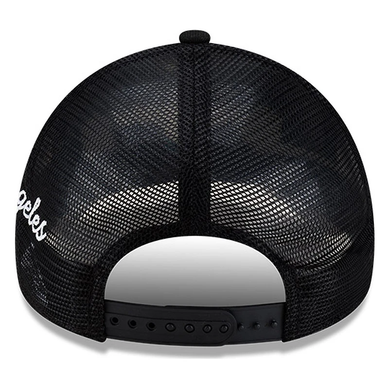 Los Angeles Dodgers Black Trucker City Script New Era 9FORTY A-Frame Snapback Hat