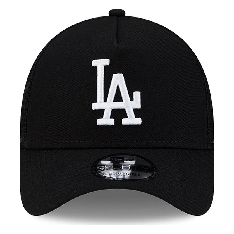 Los Angeles Dodgers Black Trucker City Script New Era 9FORTY A-Frame Snapback Hat