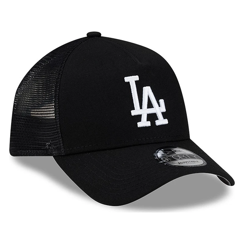 Los Angeles Dodgers Black Trucker City Script New Era 9FORTY A-Frame Snapback Hat