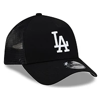 Los Angeles Dodgers Black Trucker City Script New Era 9FORTY A-Frame Snapback Hat