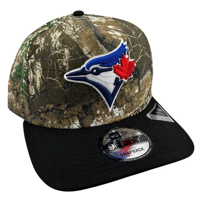 Toronto Blue Jays Realtree Camo and Black 2Tone New Era 9FIFTY A-Frame Snapback Hat