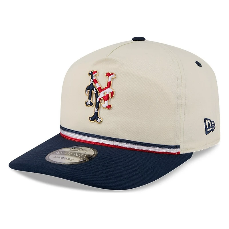 New York Mets 2026 Fourth of July USA 250 Patch New Era 19TWENTY Adjustable Snapback Hat