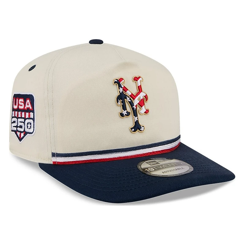 New York Mets 2026 Fourth of July USA 250 Patch New Era 19TWENTY Adjustable Snapback Hat