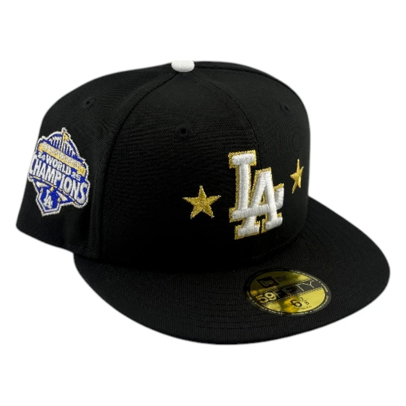 Los Angeles Dodgers Black "Estrella" Back to Champs Patch New Era 59FIFTY Fitted Hat