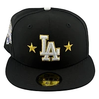 Los Angeles Dodgers Black "Estrella" Back to Champs Patch New Era 59FIFTY Fitted Hat