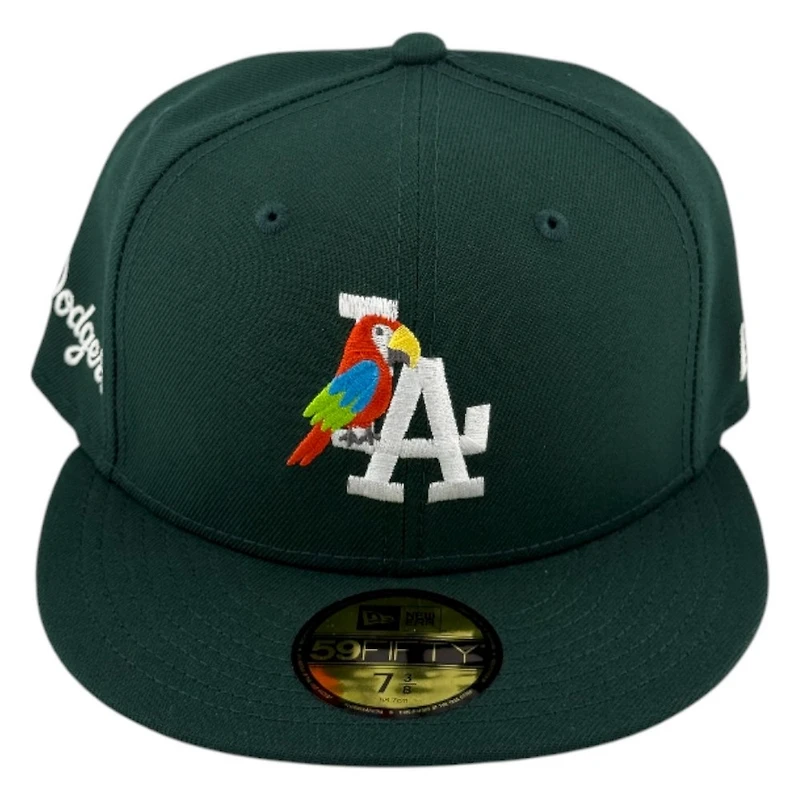 Los Angeles Dodgers Green Perico Script Patch New Era 59FIFTY Fitted Hat