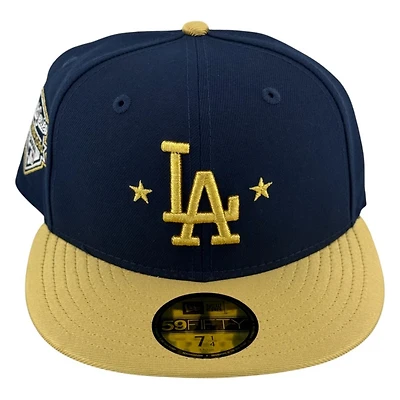 Los Angeles Dodgers Oceanside Blue "Gold Estrellas Pack" Champs 2025 Patch New Era 59FIFTY Fitted Hat