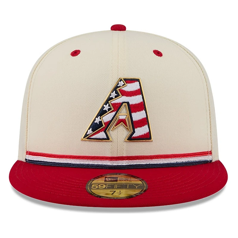 Arizona Diamondbacks 2026 Fourth of July USA 250 Patch New Era 59FIFTY Fitted Hat