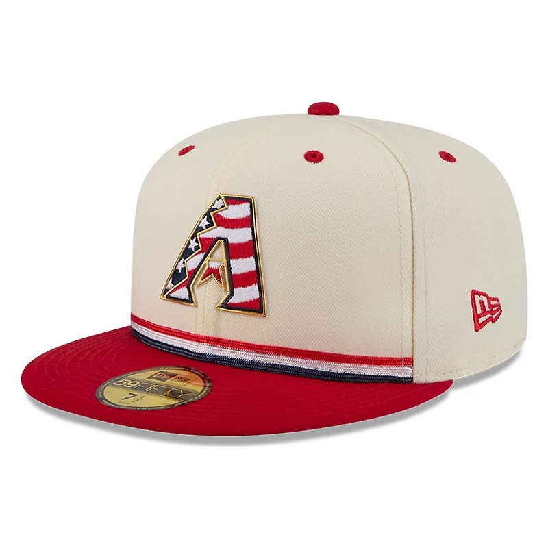 Arizona Diamondbacks 2026 Fourth of July USA 250 Patch New Era 59FIFTY Fitted Hat