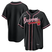 Atlanta Braves Black Fashion Blank Nike Replica Jersey
