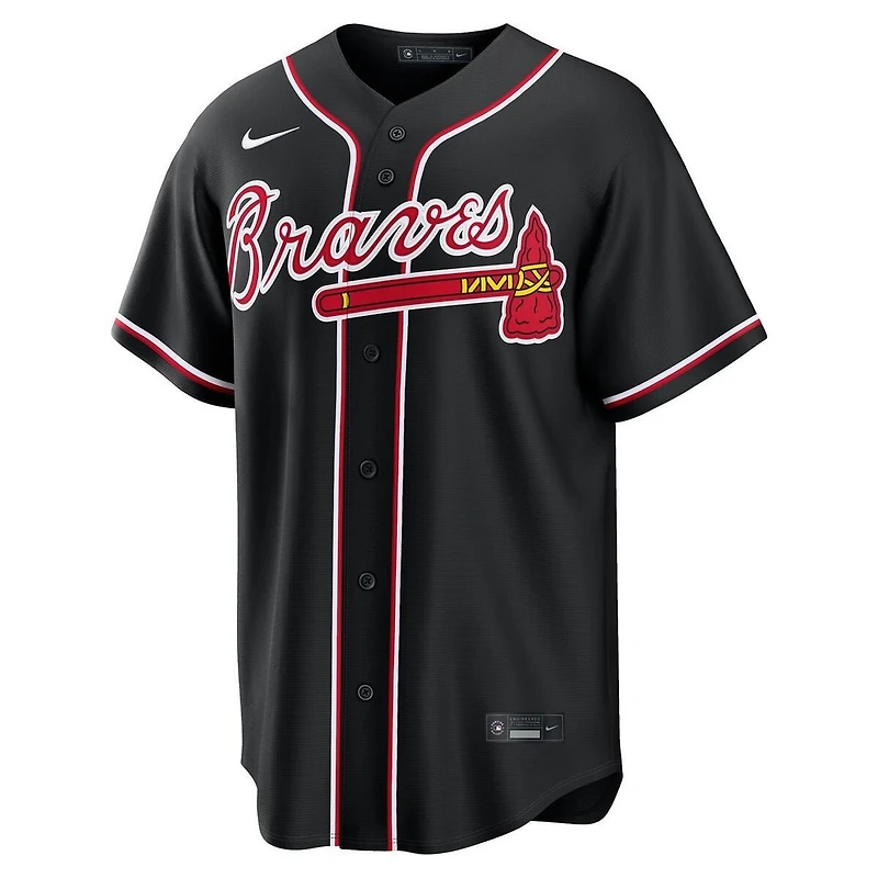 Atlanta Braves Black Fashion Blank Nike Replica Jersey