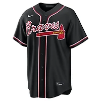 Atlanta Braves Black Fashion Blank Nike Replica Jersey
