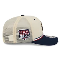 Milwaukee Brewers 2026 Fourth of July USA 250 Patch New Era 9SEVENTY Trucker Adjustable Snapback Hat