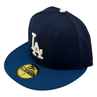 Los Angeles Dodgers Oceanside and Seashore Blue 2Tone Viva Patch Grey UV New Era 59FIFTY Fitted Hat