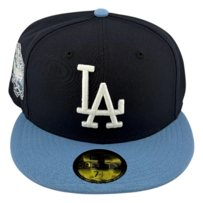 Los Angeles Dodgers Navy and Sky Blue 2Tone 40th Anniversary Grey UV New Era 59FIFTY Fitted Hat