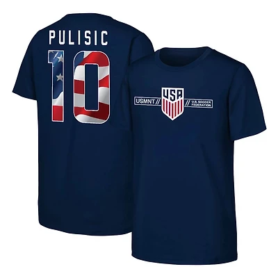 USMNT Christian Pulisic Navy Outerstuff Name & Number T-Shirt